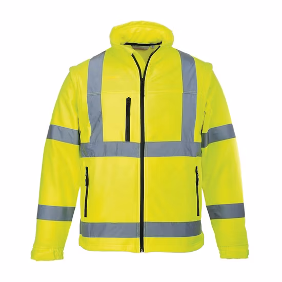 Schutzkleidung Hi Viz wasserdichte Polyester-Highway-reflektierende Sicherheitsjacke entspricht der Norm EN20471