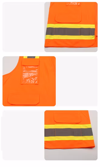 Reflektierende Sicherheitsweste mit hoher Sichtbarkeit und individuellem Logo in Farbe und Größe